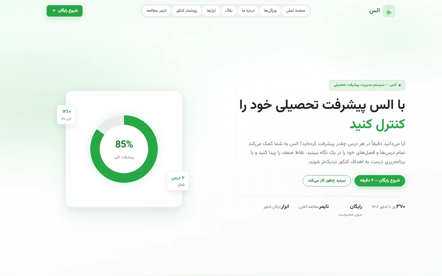 الس — گزارش پیشرفت تحصیلی